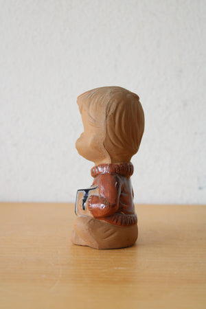 Ceramic Boy Playing Accordion Figurine