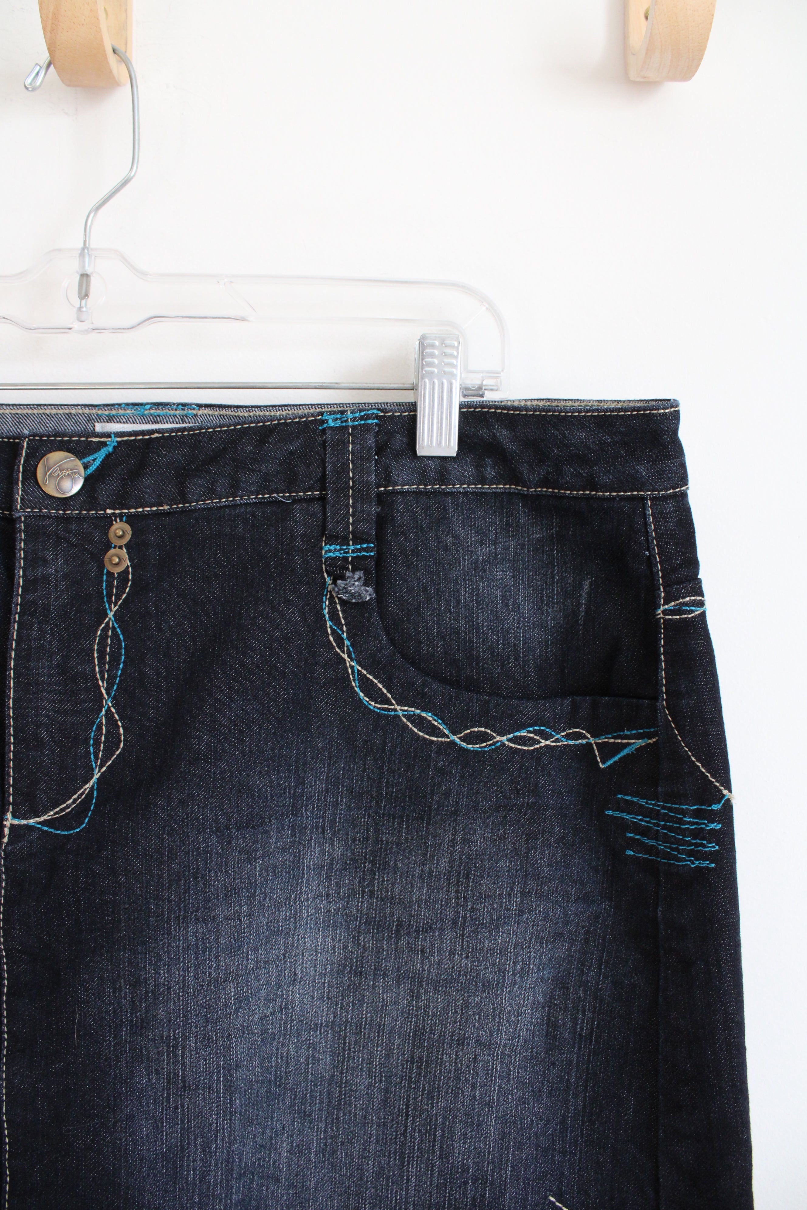 Venezia Embroidered Denim Skort | 16