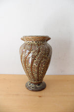 Brown Speckled Glazed Swirl Ceramic Vase