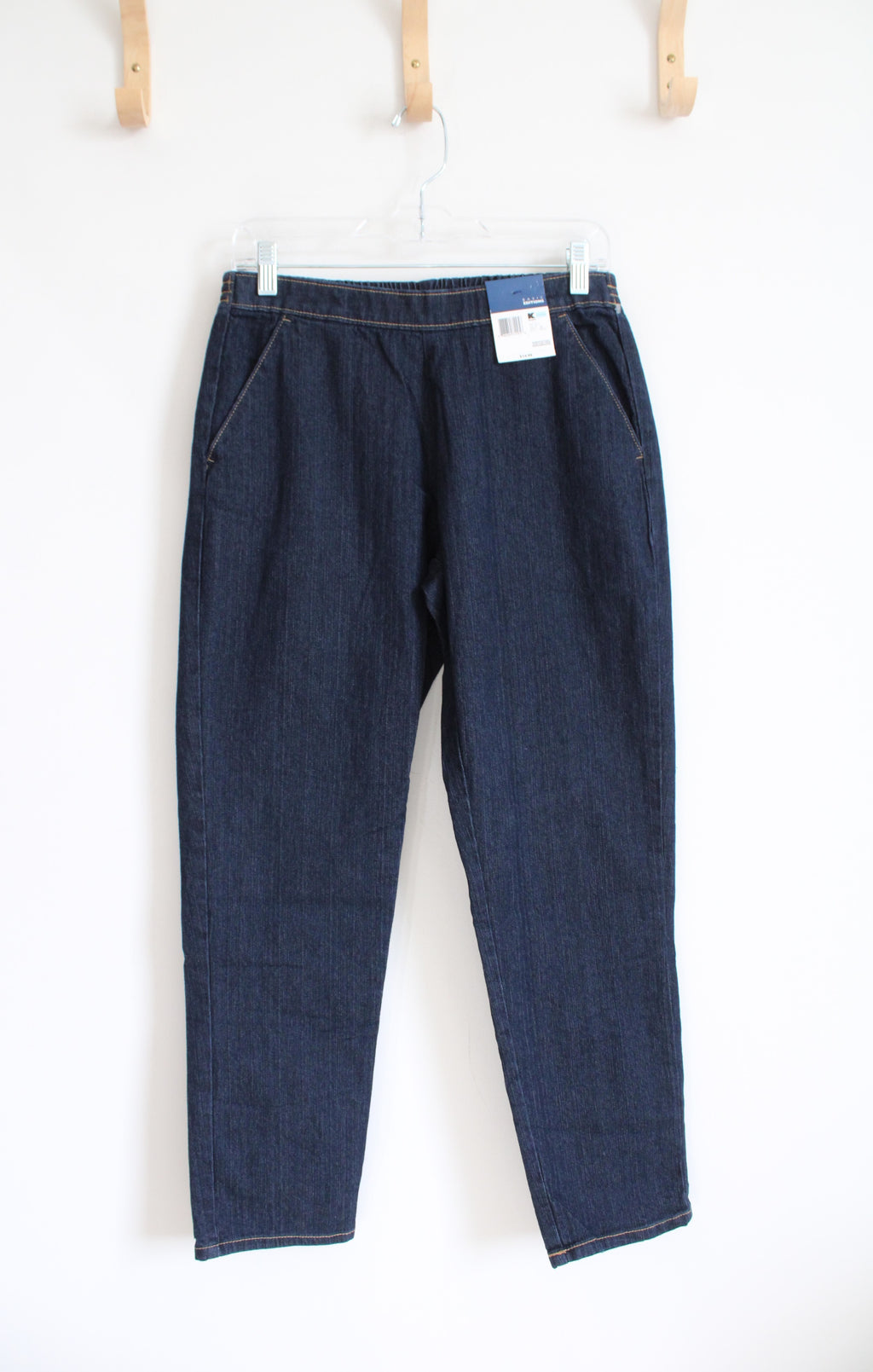 NEW Basic Editions Elastic Waist Jeans | S