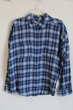 NEW Forever 21 Blue Plaid Shirt | M