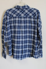 NEW Forever 21 Blue Plaid Shirt | M