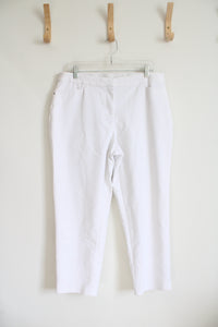 Rafaella Curvy White Trouser Pants | 14