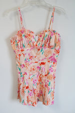 NEW Shein Peach Floral Romper | 6