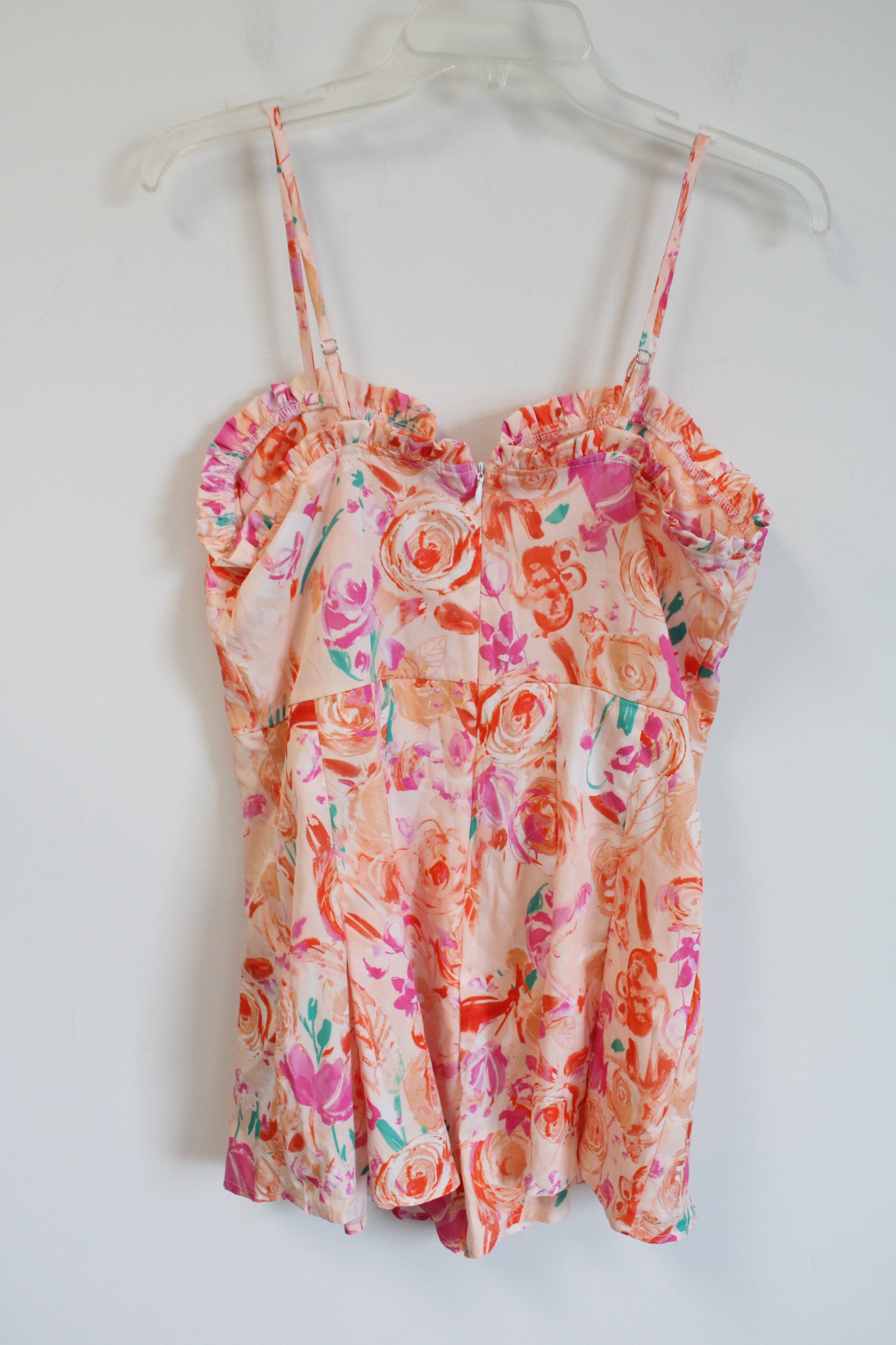 NEW Shein Peach Floral Romper | 6