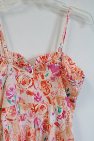 NEW Shein Peach Floral Romper | 6