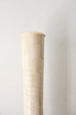 Tessellated Bone Tall Ivory Candlestick