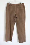 Dockers Vintage Brown & Pink Pinstripe Trouser Pants | 14 Long