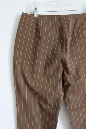 Dockers Vintage Brown & Pink Pinstripe Trouser Pants | 14 Long