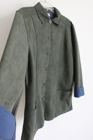 Bonworth Green Sueded Blue Fleece Lined Jacket | S
