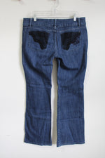 Elle Embroidered Pocket Bootcut Jeans | 12