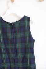 Lands' End Green & Navy Tartan Plaid Dress | Youth 12