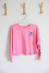 NEW Roxy Surf Soul Pink Cropped Long Sleeved Shirt | Youth L (12)