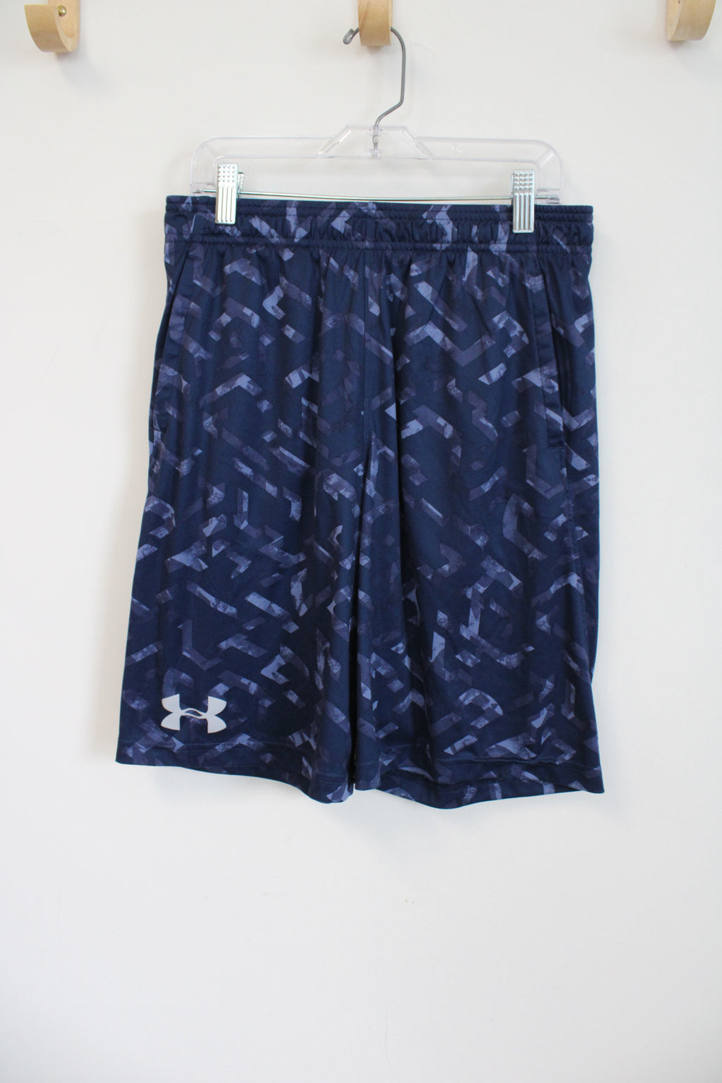 Under Armour Blue Patterned Athletic Shorts | Youth XL (18/20)