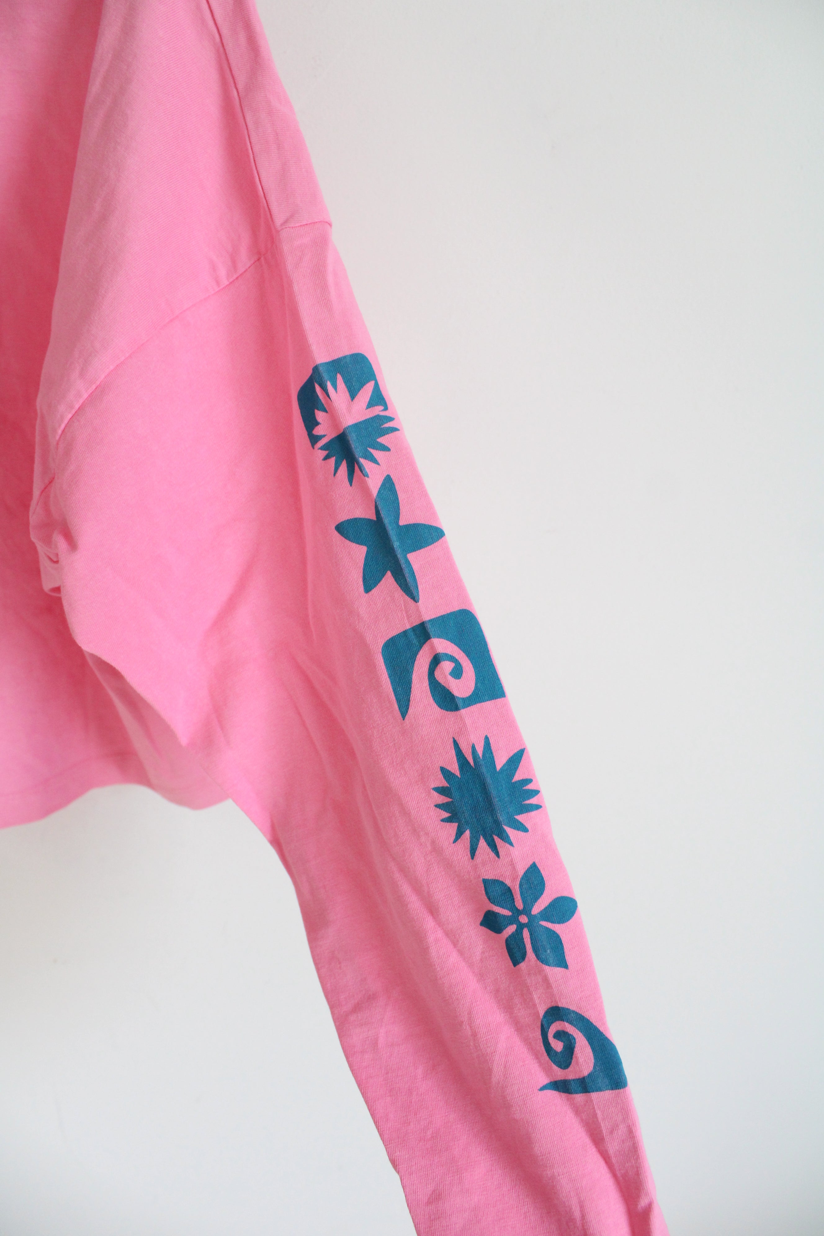 NEW Roxy Surf Soul Pink Cropped Long Sleeved Shirt | Youth L (12)