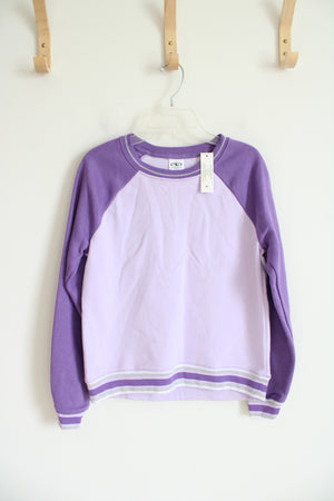 NEW Athletic Works Two-Toned Purple Sweatshirt | Youth XL (14/16)