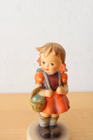 Goebel "School Girl With Backpack" Ceramic Figurine