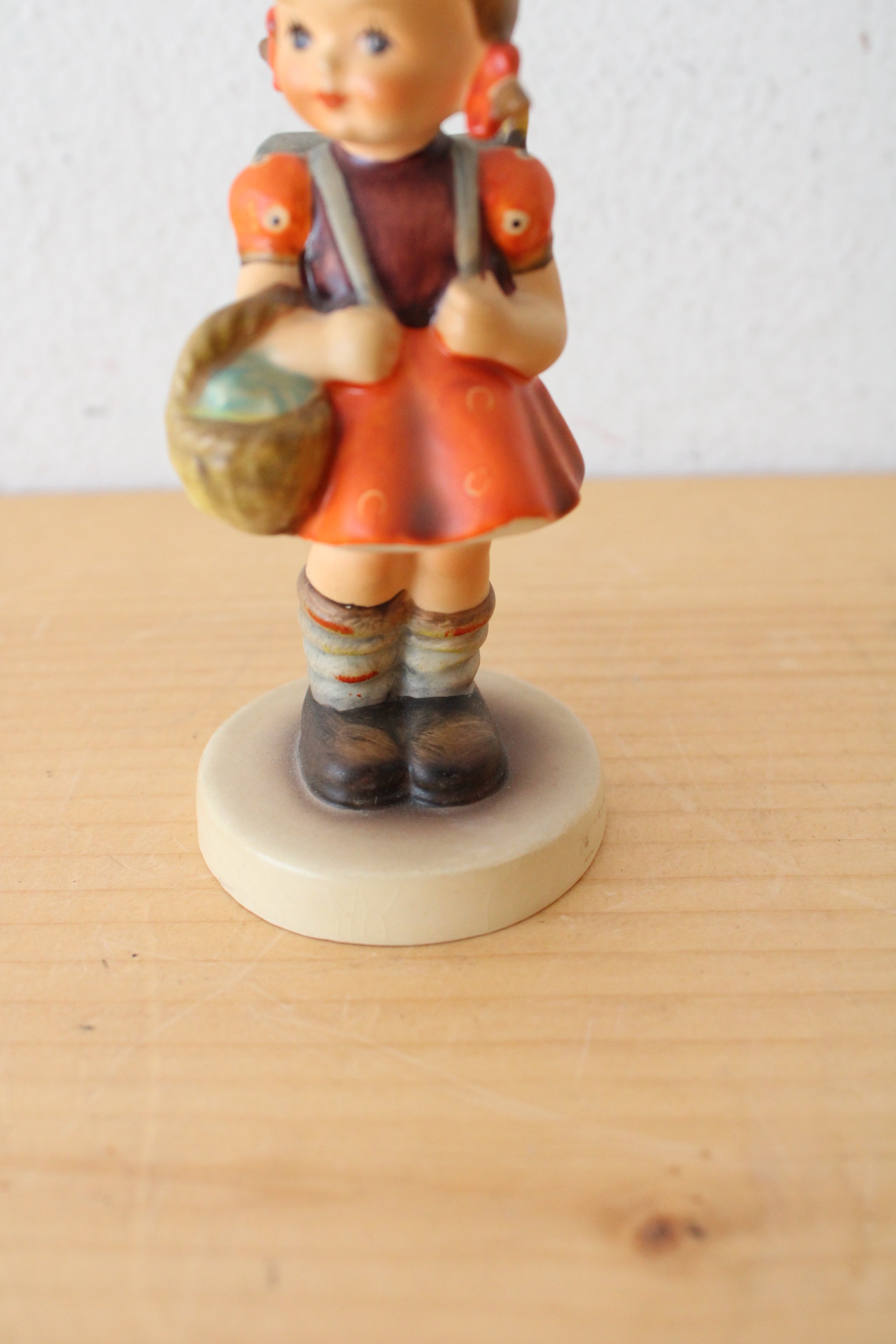 Goebel "School Girl With Backpack" Ceramic Figurine