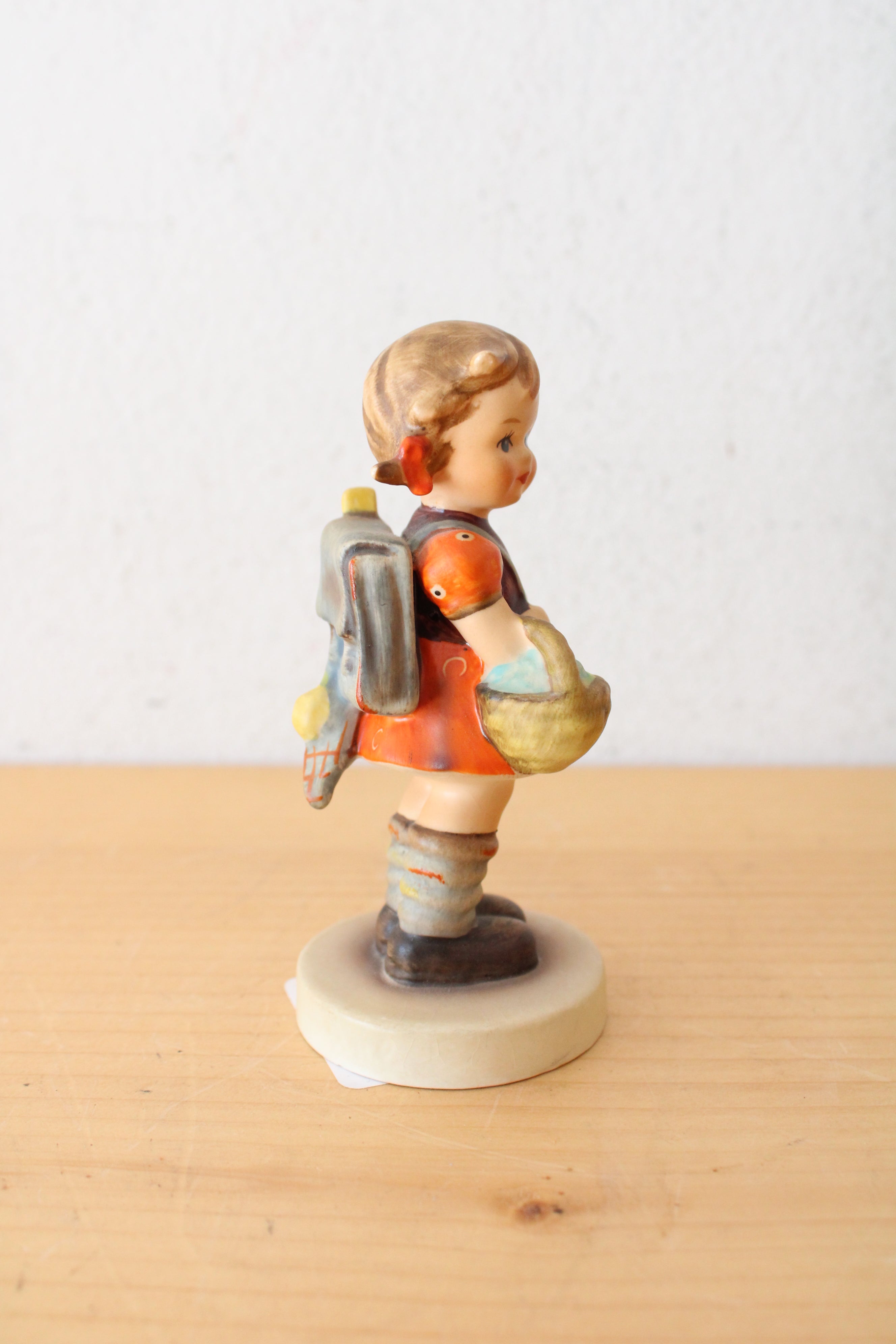 Goebel "School Girl With Backpack" Ceramic Figurine