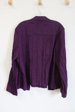 Coldwater Creek Purple Lightweight Cardigan | XL (18)