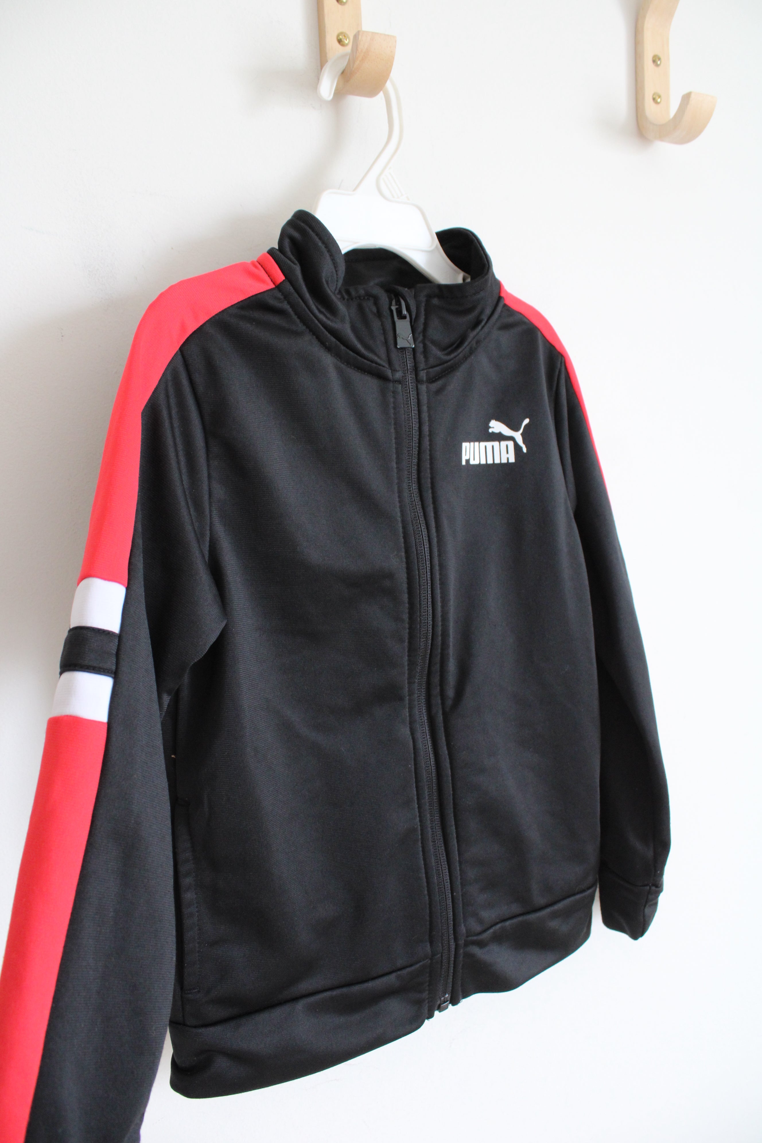 Puma Black & Red Full Zip Jacket | Youth 5