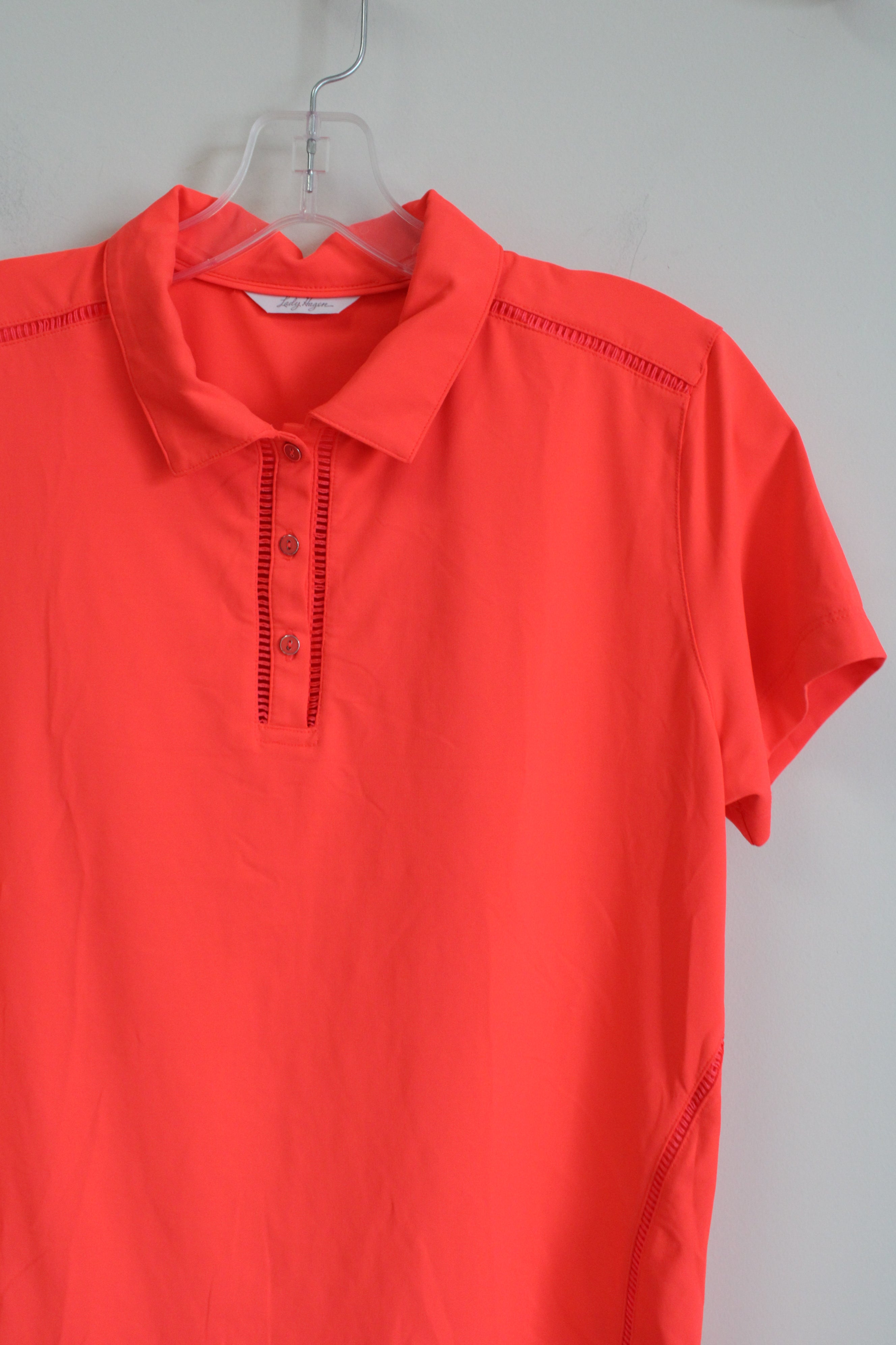 Lady Hagen Neon Orange Polo Shirt | L