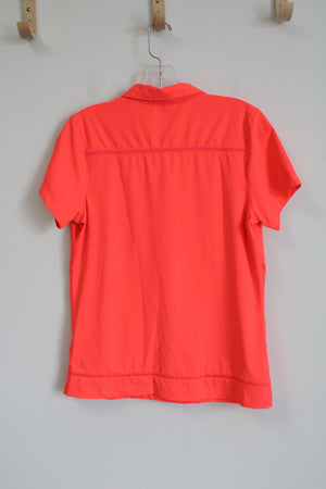 Lady Hagen Neon Orange Polo Shirt | L