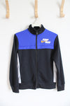 Nike Air Jordan Blue Black & White Jump Man Full Zip Jacket | Youth M (10/12)