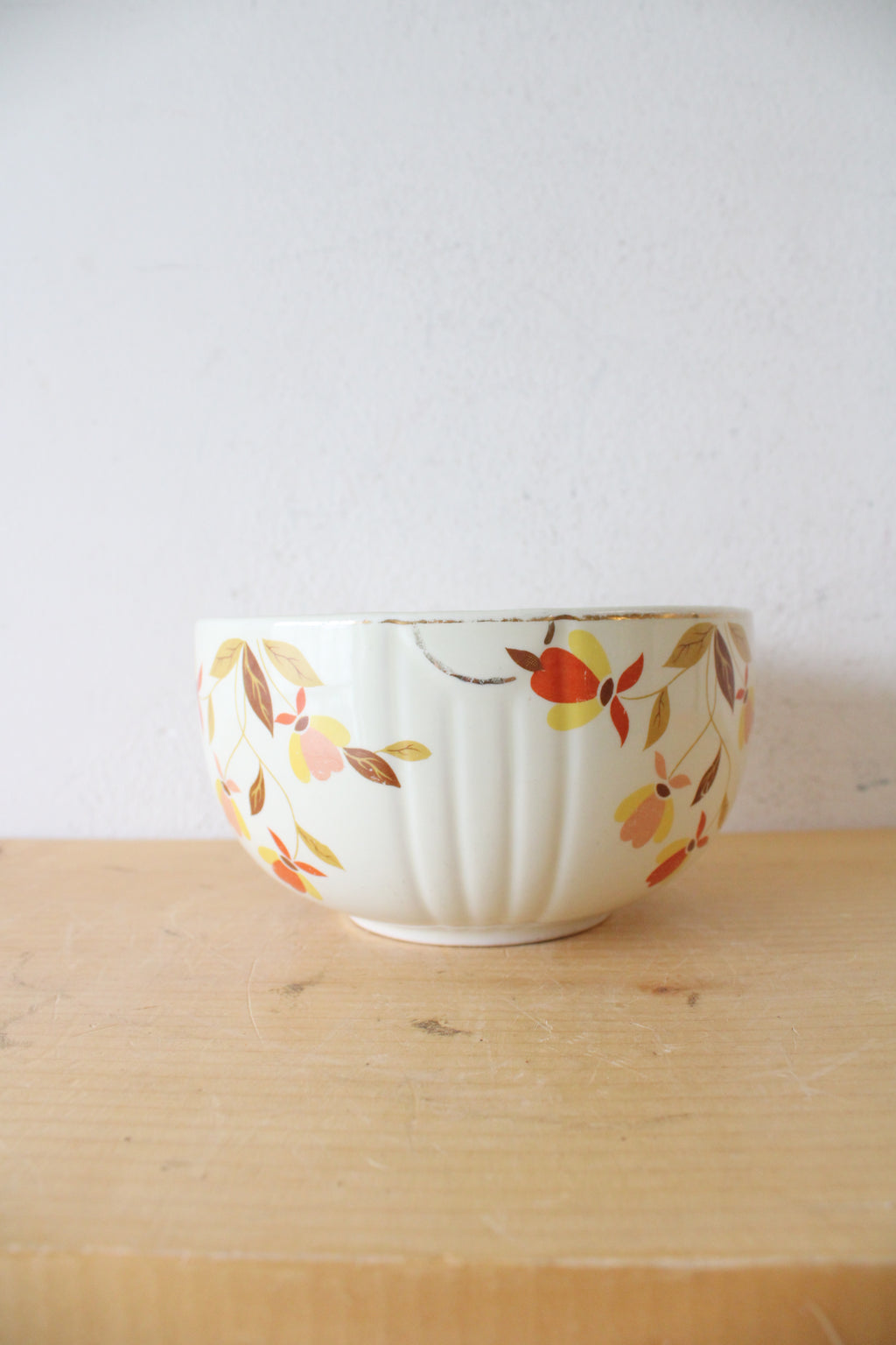 Hall's Superior Fall Colored Floral Bowl