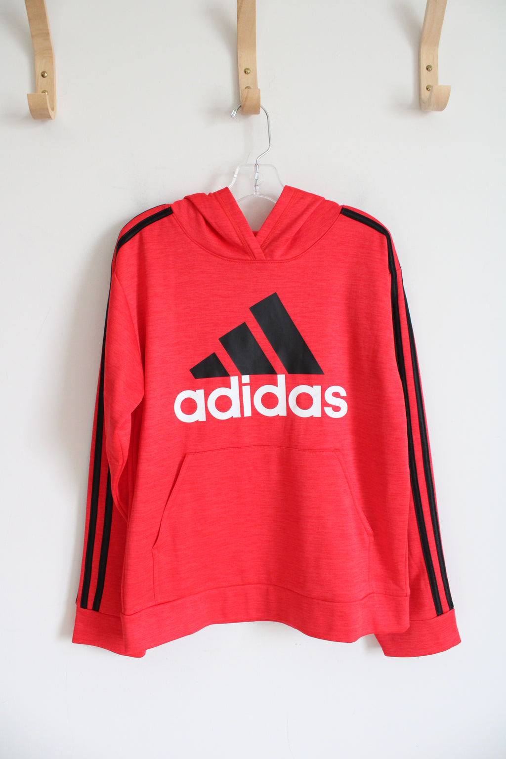 Adidas Red & Black Hoodie | Youth MED (10/12)