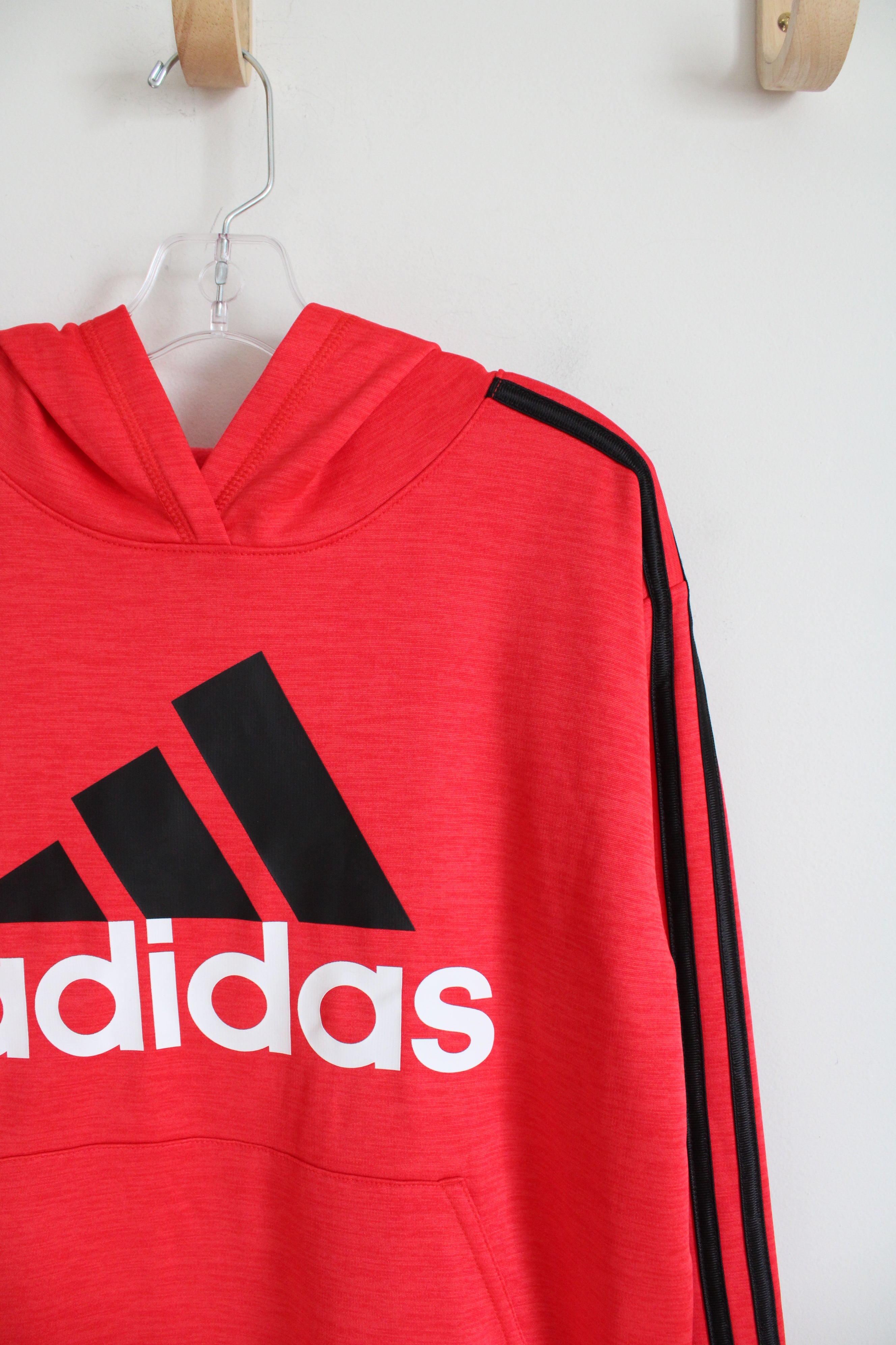 Adidas Red & Black Hoodie | Youth MED (10/12)