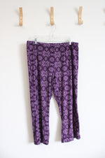 Gilligan & O'Malley Purple Snowflake Soft Pajama Pants | L
