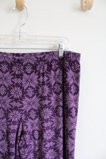Gilligan & O'Malley Purple Snowflake Soft Pajama Pants | L