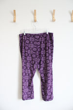 Gilligan & O'Malley Purple Snowflake Soft Pajama Pants | L