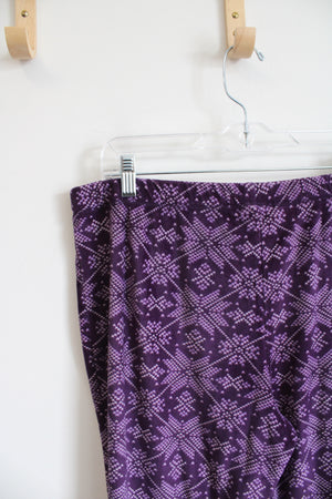 Gilligan & O'Malley Purple Snowflake Soft Pajama Pants | L