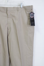 NEW Cross & Winsor Stretch Comfort Waistband Tan Khaki Pants | 40X29