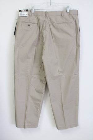 NEW Cross & Winsor Stretch Comfort Waistband Tan Khaki Pants | 40X29