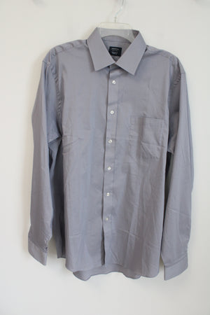 Arrow Regular Fit Stretch Gray Button Down Shirt | L