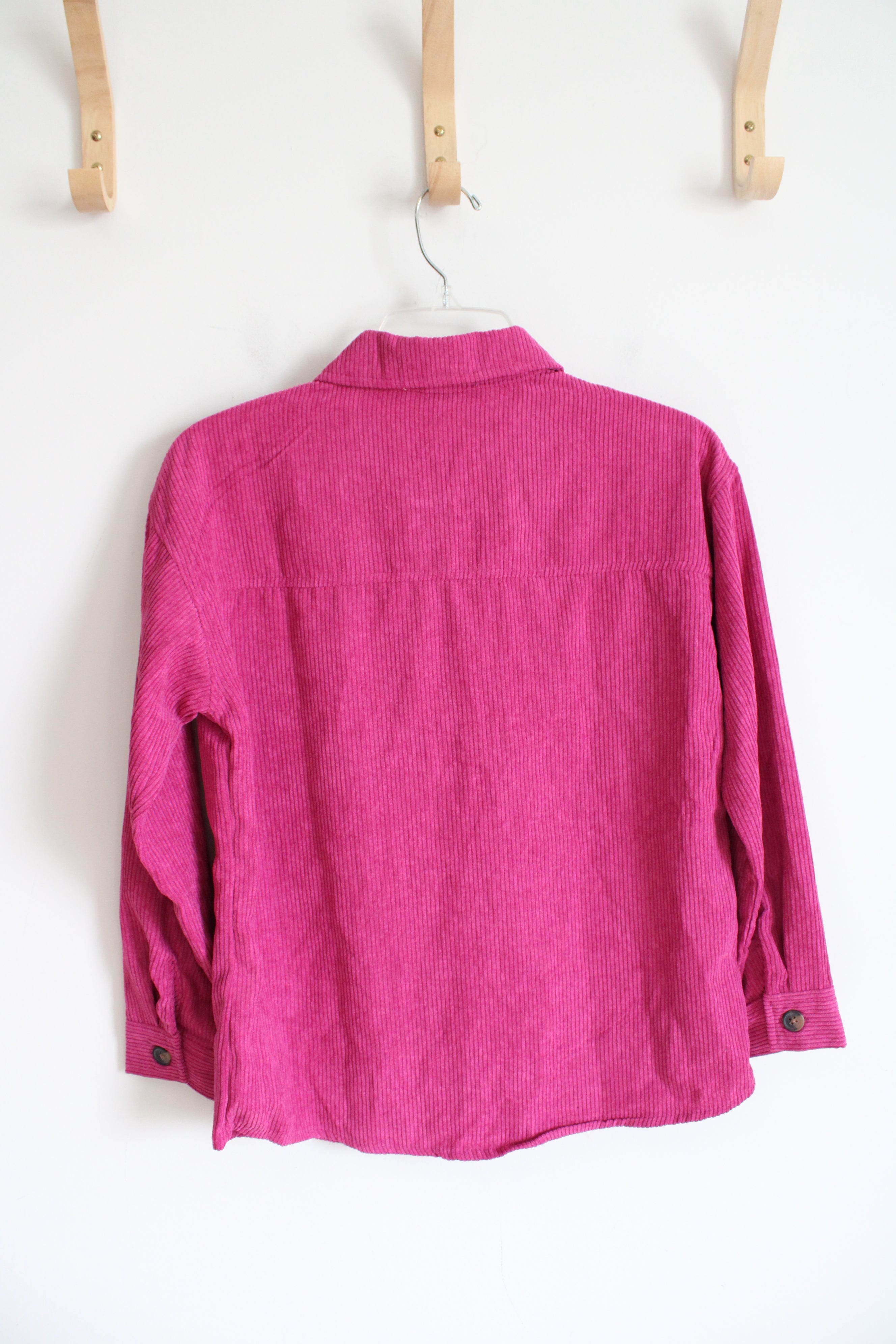 No Comment Pink Corduroy Button Down Shirt | Youth XL (16)