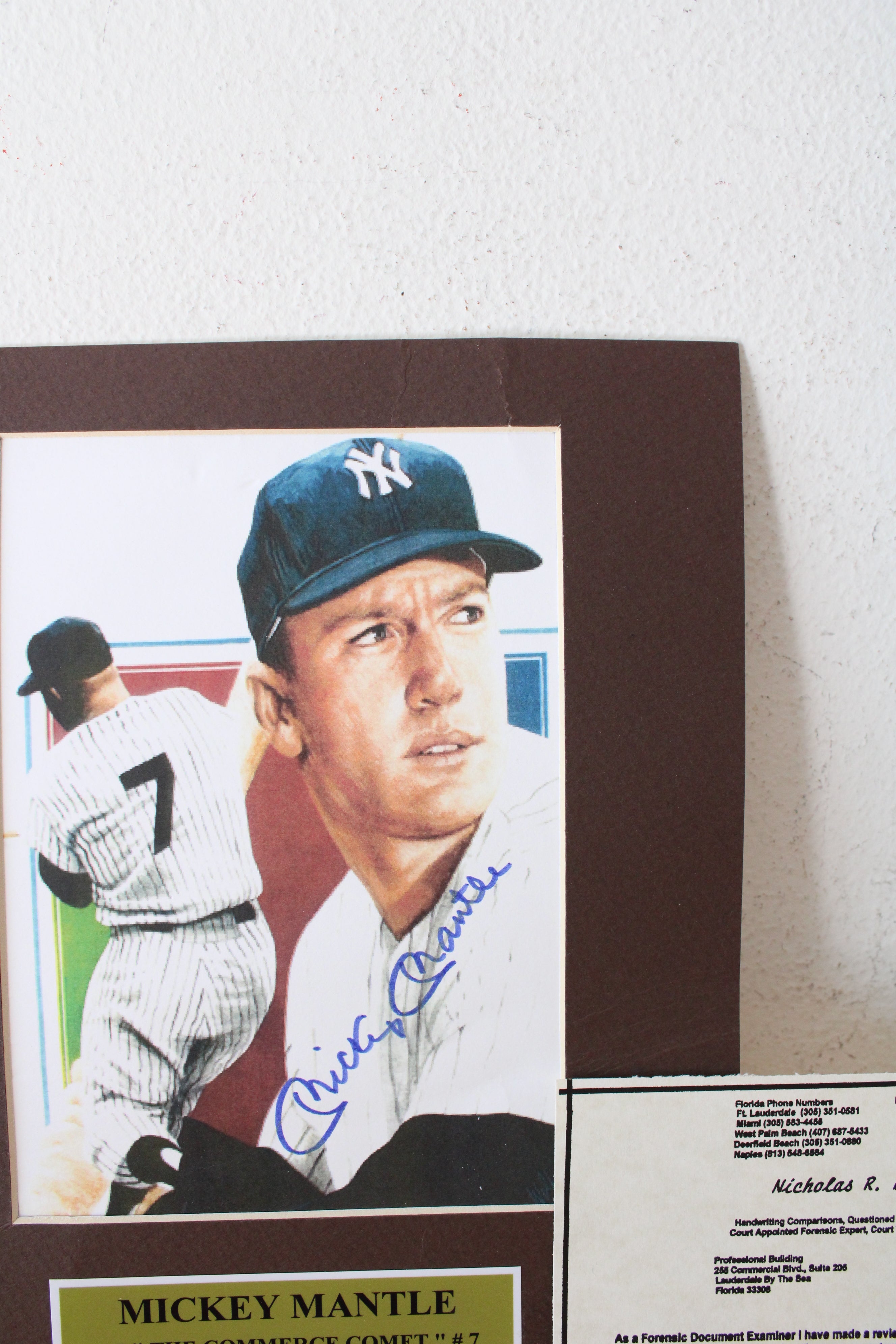 Nicholas R. Burczyk Verified Mickey Mantle & Sandy Koufax Autographed Pictures