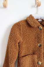 Wonder Nation Brown Fuzzy Jacket | Youth S (6)