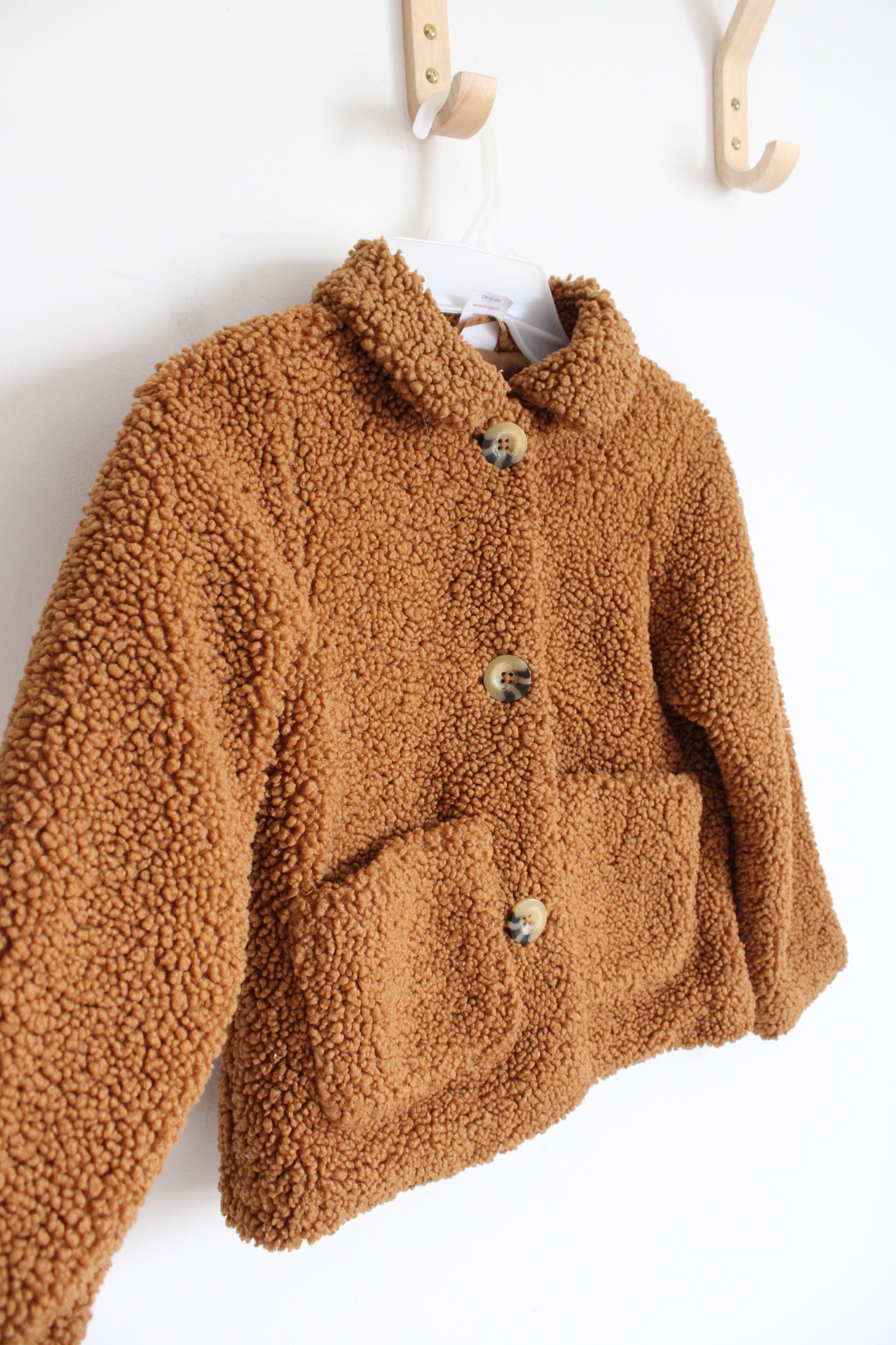 Wonder Nation Brown Fuzzy Jacket | Youth S (6)