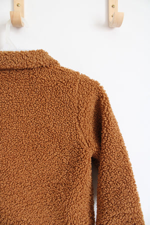 Wonder Nation Brown Fuzzy Jacket | Youth S (6)