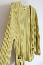 American Eagle Chartreuse Cardigan Sweater | S Petite