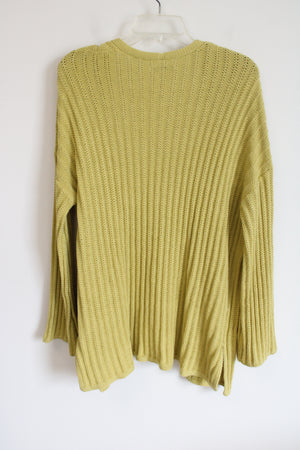 American Eagle Chartreuse Cardigan Sweater | S Petite