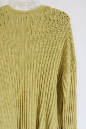 American Eagle Chartreuse Cardigan Sweater | S Petite