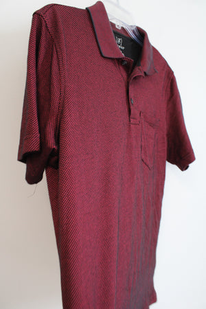 George Red & Black Patterned Polo Shirt | M (38-40)