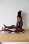 Vintage 1980s Nike Maroon Bowling Shoes | Size 7.5
