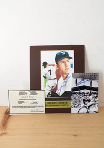 Nicholas R. Burczyk Verified Mickey Mantle & Sandy Koufax Autographed Pictures