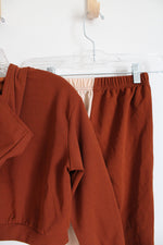 Shein Two-Toned Brown Sweatpant & Hoodie Set | Youth 10